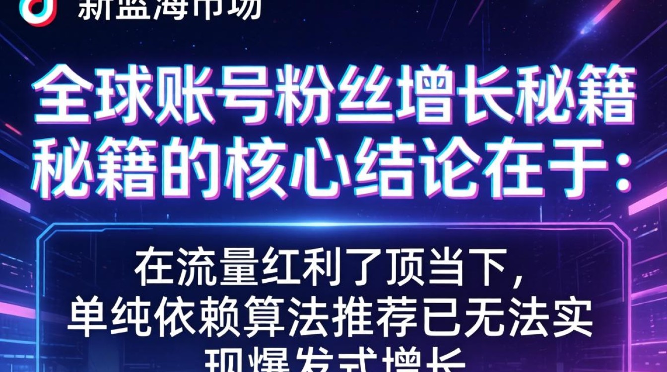 TikTok 新蓝海市场 全球账号粉丝增长秘籍