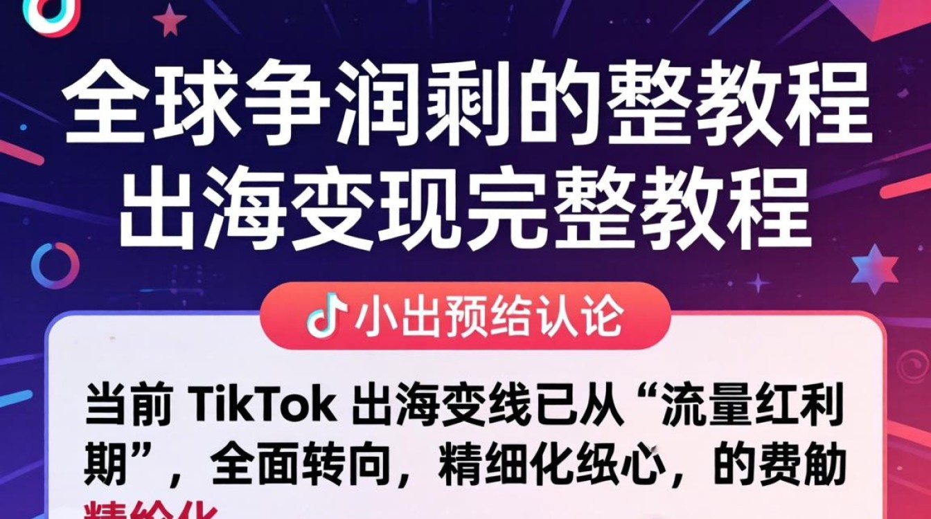 TikTok 全球净利润 出海变现完整教程