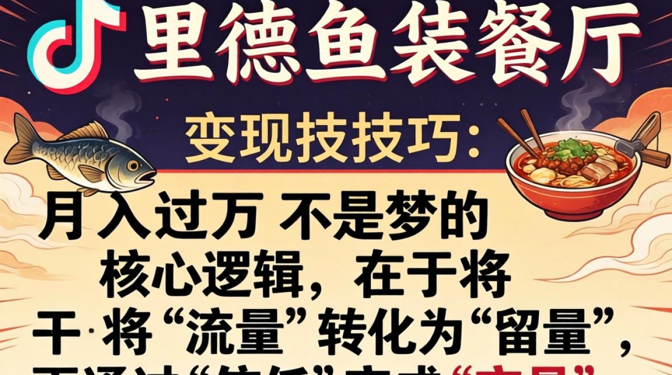TikTok 里德鱼餐厅 变现技巧
