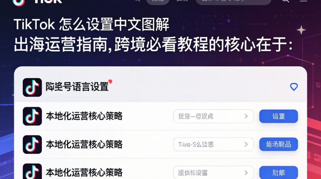 TikTok 怎么设置中文图解 出海运营指南,跨境必看教程 TikTok 怎么设置中文图解 出海运营指南