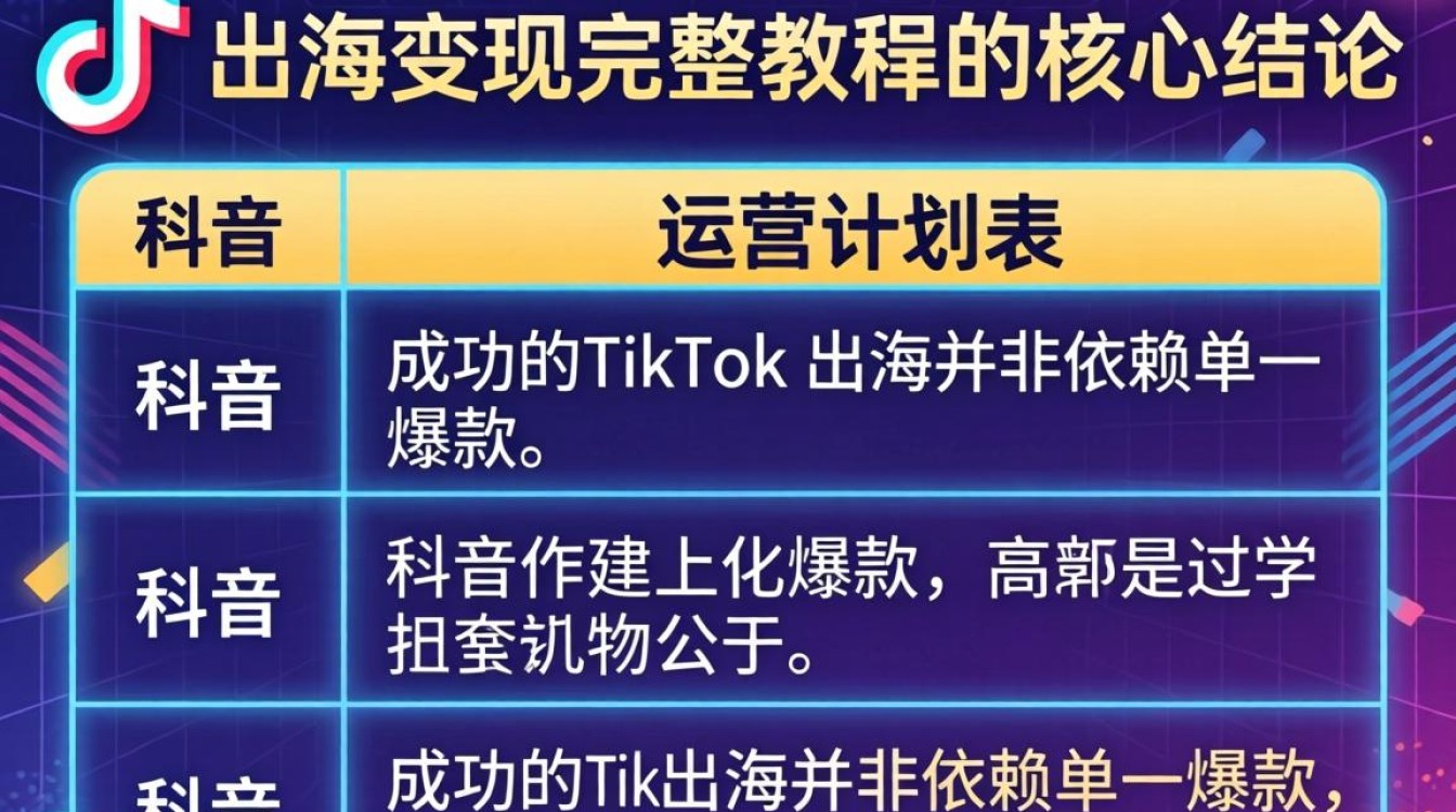 TikTok 运营计划表 出海变现完整教程 TikTok 运营计划表 出海变现完整教程