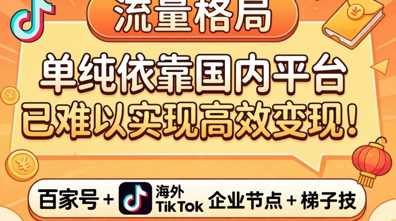 百家号海外TikTok企业节点梯子变现方法新手入门