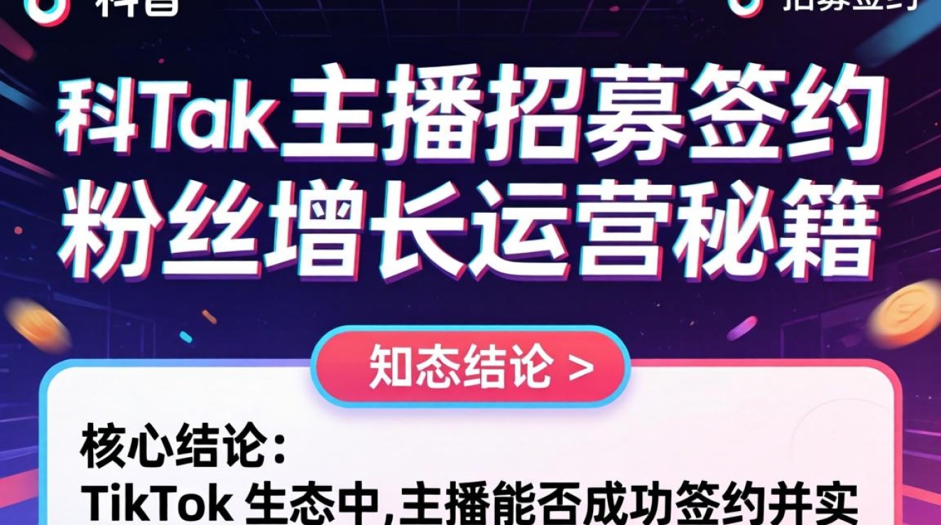 TikTok 主播招募签约 粉丝增长运营秘籍